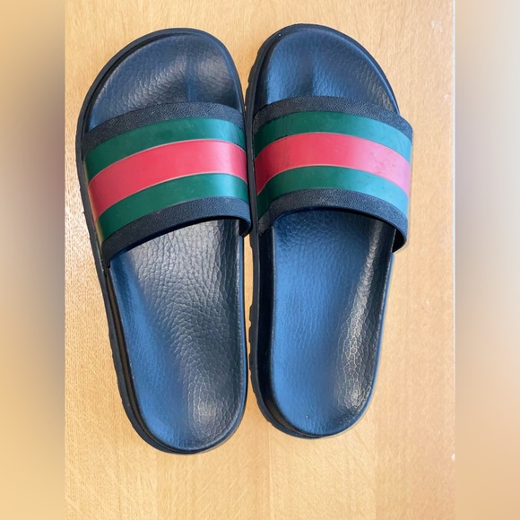 Gucci Rubber Web Slide Sandal - Picture 4 of 12